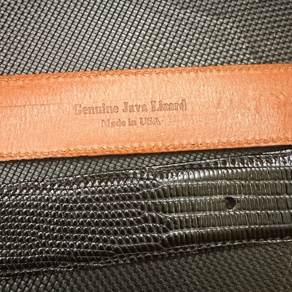 Java Lizard skin leather belt Nike Tiger Woods size 36-34 large black - Picture 10 of 16